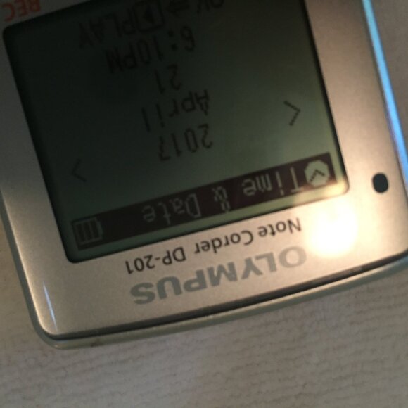 Olympus Note Corder DP-201 Digital Voice & Record Playback Tested Working - Picture 5 of 10